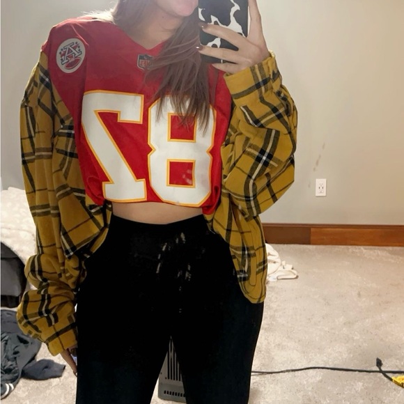 Upcycled - Travis Kelce Kansas City Chiefs Jersey❤️💛 - Picture 2 of 4